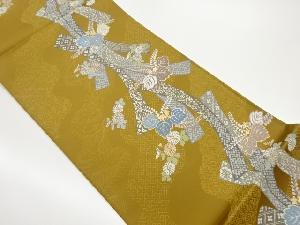 鬘帯に菊桐・古典柄模様織出し袋帯